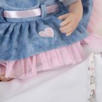 ENADOLL Reborn Baby Doll Clothes Outfit for 16 Inch Reborns Newborn Babies Matching Clothing Headband Cowboy Tutu Dress Five-Piece Set