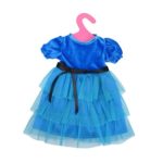MagiDeal Cute Blue Plush 3 Layers Dress for 18inch American Girl Our Generation Dolls