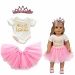 Dress Up for Little Girl Cute Tutu Skirt Clothes Coat Toy for 18 inch Doll Accessory Gril’s Toys (Pink)