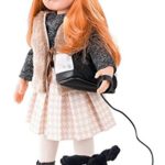 Gotz Hannah Walking her Dog – 19.5″ All Vinyl Poseable Doll with Long Red Hair to Wash & Style, Hazel Eyes, and Black Puppy