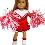My Brittany’s Red ,White and Blue Cheerleader Outfit With Real Pom Poms for American Girl Dolls- 18 Inch Doll Clothes
