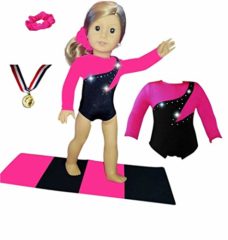 Doll Connections Gymnastics Leotard Outfit Compatible with American Girl Doll Accessories and 