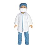 Pink Butterfly Closet Doll Clothes – 6 Pieces Doctor Nurse Outfit Set Fits American Girl Doll, My Life Doll and 18 inch dolls