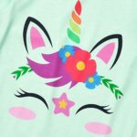 Flower Unicorn Pjs Matching Girls&Dolls Pajamas Kids Cotton Pjs Sets Clothes 8 9