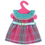 MagiDeal Fashion Sleeveless Plaid Checked Dress Outfit for 18 Inch American Girl Doll