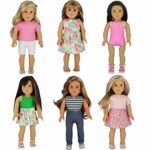 PZAS Toys 6 Outfit Set, Compatible with American Girl Doll Clothes and Other 18 Inch Doll Clothes