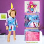 WONDOLL 18-inch Doll-Clothes and Doll-Sleeping-Bag Set – Unicorn-Pajama with Matching Sleepover Masks & Pillow – Compatible with Generation, My Life, Journey Doll Accessories Best Gifts
