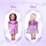 MLcnleS 18 Inch Doll Clothes – 1 Pack Dress Set Includes Princess Costume Dress Decorative Accessories Fits All 18 inch Girl Doll Accessories
