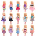 Joyfun 12 PCS Chelsea 6 inch Dolls Clothes and Accessories 5 Pieces Boy Clothes, 5 Pieces Girl Clothes and 2 Girl Shoes