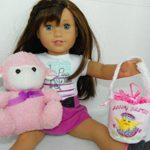 Cute Little White Easter Basket with Colorful Easter Chick Design for American Girl Doll or 15-18″ Doll