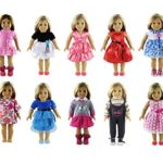18 inches Doll Clothes 10 Different Unique Styles Well Fit for American Girls Doll, Doll and Me, My Life Doll, and My Generation Doll by Party Zealot