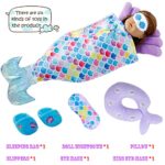 Srua Don 18 Inch Doll Sleeping Bag and Clothes Accessories Set – 18” Doll Clothes Accessories Fits Baby Dolls, 18inch Doll Accessories Include Eye Masks, Pillow, Slippers