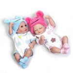 Minidiva Reborn Baby Doll RB086, 100% Alive Handmade Full Soft Silicone 10″ /26cm Lifelike Newborn Doll Girl for Children,Blue