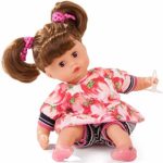 Gotz Muffin Strawberry Fields – 13″ Soft Baby Doll with Brown Hair to Wash and Style and Brown Sleeping Eyes for Ages 3 Years and Up