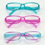Three Pairs Multicolored Reading Glasses | Fits 18″ American Girl Dolls, Madame Alexander, Our Generation, etc. | 18 Inch Doll Accessories