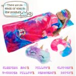 ebuddy 18 inch Doll Clothes and Accessories-Unicorn Doll Costume Colorful Tie-Dyed Pajamas Sleeping Bag Set Forfor 18 inch Our Generation Doll,18 inch Girl Doll,Most 18 Inch Dolls(Doll not Include)