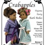 Pajama Party Bathrobe and Slippers: Fully Illustrated Sewing Pattern with Full Size Pattern Pieces for 18″ Dolls