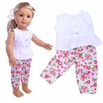 Livoty Doll Clothes Outfit Set T-Shirt Pants Set for 18 Inch American Toy Girl Doll Clothes Accessory Girl Toy (ZRJ81012106)