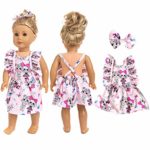 HOAYO 15 Pcs Girl Doll Outfits and Accessories for American Standard 18 Inch Dolls, 7 Sets Girl Doll Clothing with Hat, Crown, Hair Clip, Shawl
