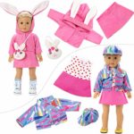 WYHTOYS 18 inch Doll Clothes and Accessories – 23 Pcs American 18” Girl Doll Clothes, Including 10 Complete Set of American Doll Clothing Outfits with Hair Bands, Hair Clips, Backpack, Hat