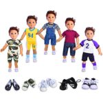 ebuddy Boy Doll Clothes Include 5 Outfits and 2 Pairs Shoes for 18 inch American Girl & Boy Dolls Logan Doll