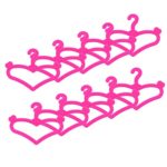 BARWA 60 PCS Doll Hangers for 11.5 inch Girl Doll 2 Style Pink Plastic Hangers for Clothes Closets Accessories