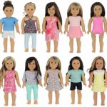 PZAS Toys 18 Inch Doll Clothes – Wardrobe Makeover, 10 Outfits, Fits 18″ Doll Clothes