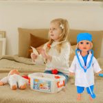 DC-BEAUTIFUL 18 Inch Doll Clothes Set, 2 Set Medical Suit Clothes and Accessories, Doctor Operation Protective Clothes 13 Pieces Doll Outfits for 18 Inch American Dolls