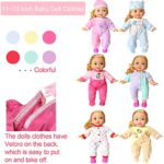 Digabi Fits 11-13 Inch Baby Doll Clothes Pajamas Outfits – 12 Inch Bitty Alive Baby Doll Dress Accessories Outfits – Randomly 6 Complete Sets of Baby Dolls Clothing