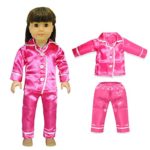 Doll Clothes – Pink Satin PJ’s Pajama Set Outfit Fits American Girl Doll, My Life Doll, Our Generation and 18 inch dolls