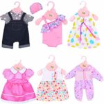 ebuddy 6 Sets Doll Clothes Outfits for 14 to 16 Inch New Born Baby Dolls and for 18 Inch American Girl