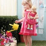 Matching Girl & 18″ Doll Smocked Sun Dress Set sz 10-12 XL Pink Summer American