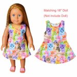 America Doll & Girl Matching Dresses Star Cat Clothes Outfits Sleeveless