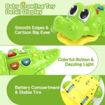 Nueplay Alligator Musical Crawling Toy for 1 2 3 Year Old Kids Babies Toddler Boy Girl Educational Learning Infant Toy with Music Light Game Modes 8 Songs with 3 AA Batteries