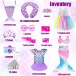 iBayda Mermaid 18 inch Doll Clothes and Doll Accessories Case Luggage Travel Play Set Include Suitcase, Dresses, Bag, Camera, Glasses, Pillow, Eyeshade Etc (No Doll)