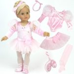 Sophia’s 18 Inch Doll Clothes & Doll Tights! Complete: 5 Pc. Doll Outfit Ballet Set fits American Girl Dolls of Velour Headband, Pink Doll Ballet Slippers, Pink Doll Tights, Tutu & Pink Velour Leotard