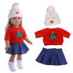 Gbell 18 Inch Doll Outfits Winter Sweater Outfits for 18 inch American Girl Our Generation Doll Clothes Down Jacket Accessories Christmas Outfits Clothes (Winter Outfits)
