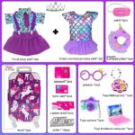 iBayda 25pc American 18 Inch Girl Doll Clothes Dress Accessories Travel Suitcase Play Set Include Luggage Camera Computer Glasses Pillow ect