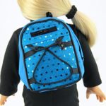 Teal Sequin Backpack 18 Inch Doll Clothes – Fits 18″ American Girl Dolls, Madame Alexander, Our Generation, etc. Great Quality – Beautiful Fabrics *DOLL NOT INCLUDED*
