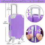 K.T. Fancy 16 pcs American Doll Accessories Suitcase Travel Luggage Play Set for 18 Inch Doll Travel Carrier, Sunglasses Camera Computer Phone Pad Travel Pillow Blindfold Passport Tickets Cashes