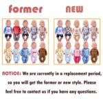 ZWSISU 10 Sets of 16-18 Inch Baby Doll Clothes Pajamas Outfits Pjs Dress for 43cm New Born Baby Dolls, 18 Inch Doll, 15 Inch Bitty Baby Doll Gift Toys