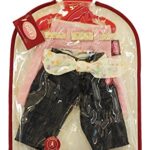 Gotz Two Pairs of Pants for 13 Inch Baby Dolls (Denim Jeans with Cargo Pockets, Pink Striped Pants and Two Belts)
