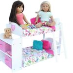 20 Pc. Doll Bedroom Set for 18 Inch American Girl Doll. Includes: Bunk Bed, Bookshelf, x2 Bedding Sets, x2 Pajama Sets and more…