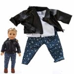 WensLTD Doll Clothes Jacket Coat with Zipper for 18 inch Doll Accessory Gril’s Toy (Black)