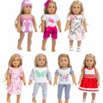 ZQDOLL 18 inch Doll Clothes and Accessories,7 Outfits , Fits American 18 inch Girl Dolls,Girl Birthday Gifts Toys
