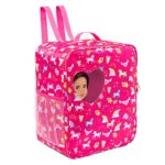 K.T. Fancy 5 Pcs 18 Inch Doll Bag and Clothes and Accessories Unicorns Doll Travel Bag Suitcase for American 18 Inch Girl Doll Accessories with Multi-Pocket