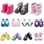 TOYYSB 6 Pairs of Doll Shoes Include Boots Leather Shoes Fits 18 Inch American Girl Doll