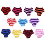 MonkeyJack 11Pcs Fashion Doll Handmade Clothes Striped Underpants Knickers Underwear Briefs Panties for 18inch American Girl My Life Dolls Clothings Girls Chrismas/Birthday Gifts