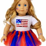 My Genius Dolls USA Patriotic Doll Clothes. Fit 18 inch Dolls like Our Generation Doll My Life Doll American Girl Doll. Accessories | Reversible sequin USA flag, Tutu, Headband, Cute Stickers