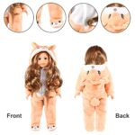 Ywkis 18 Inch Doll Clothes -Onesie Pajamas Fit 18 inch Girl Doll and More (Bear)